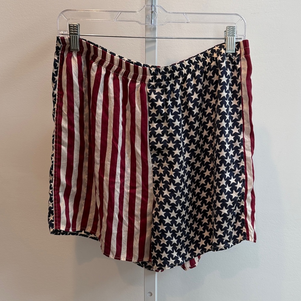 Vintage Silk Flag Patriotic Striped and Starred Shorts Select Edition  Size XL